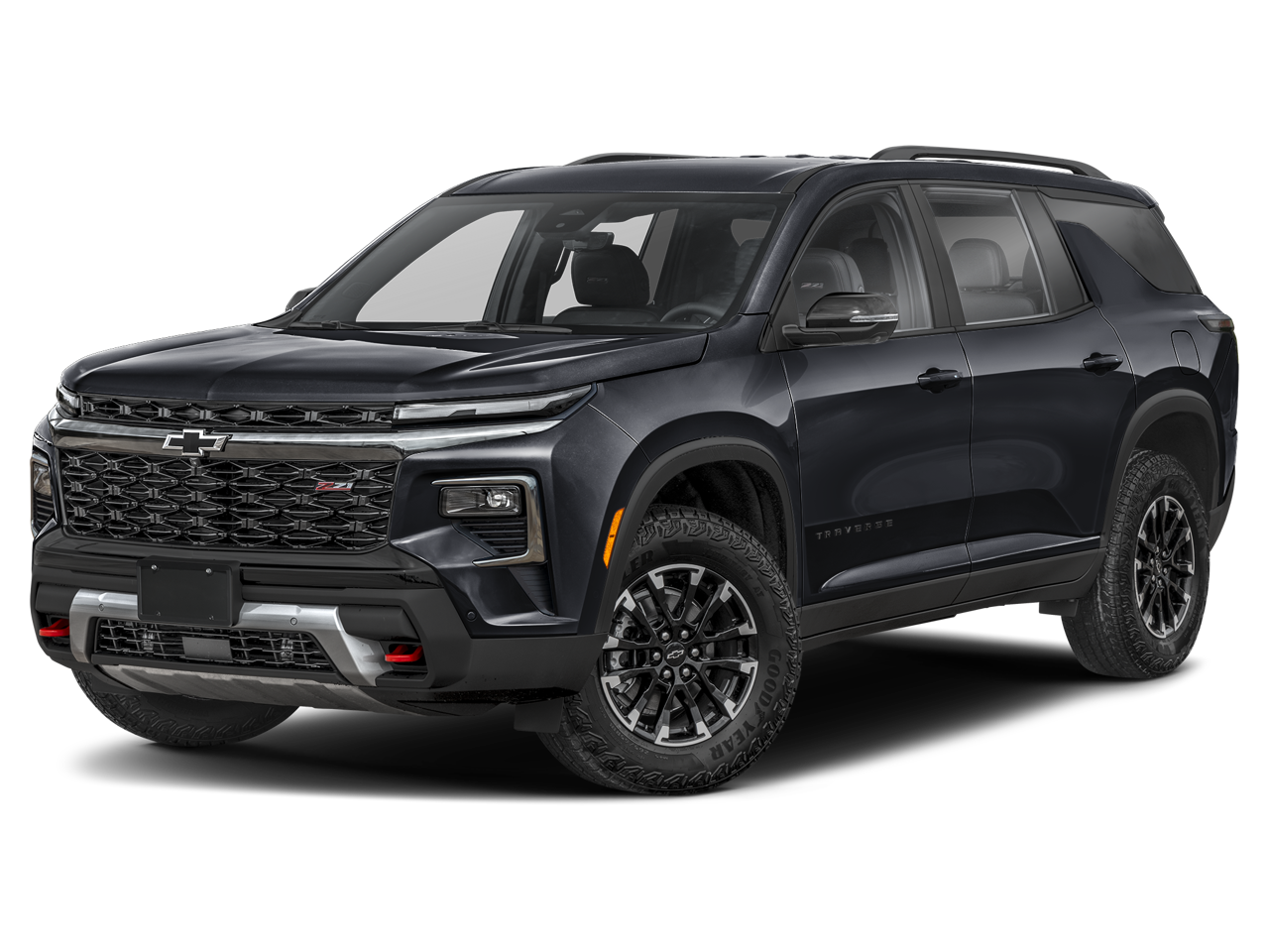 2025 Chevrolet Traverse High Country in Mosaic Black Metallic — front three-quarter view