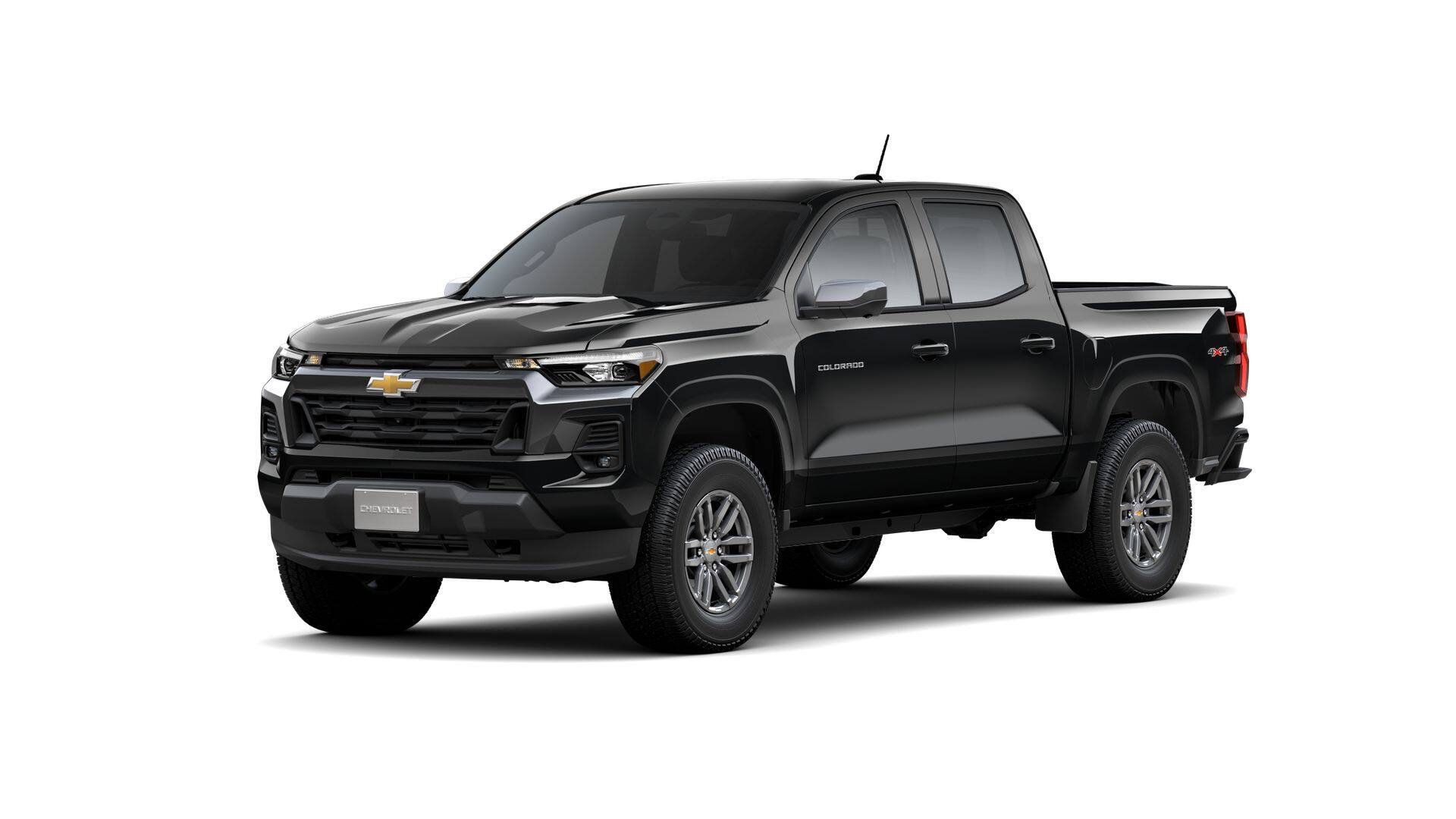 2026 Chevrolet Colorado LT in Black — front three-quarter view