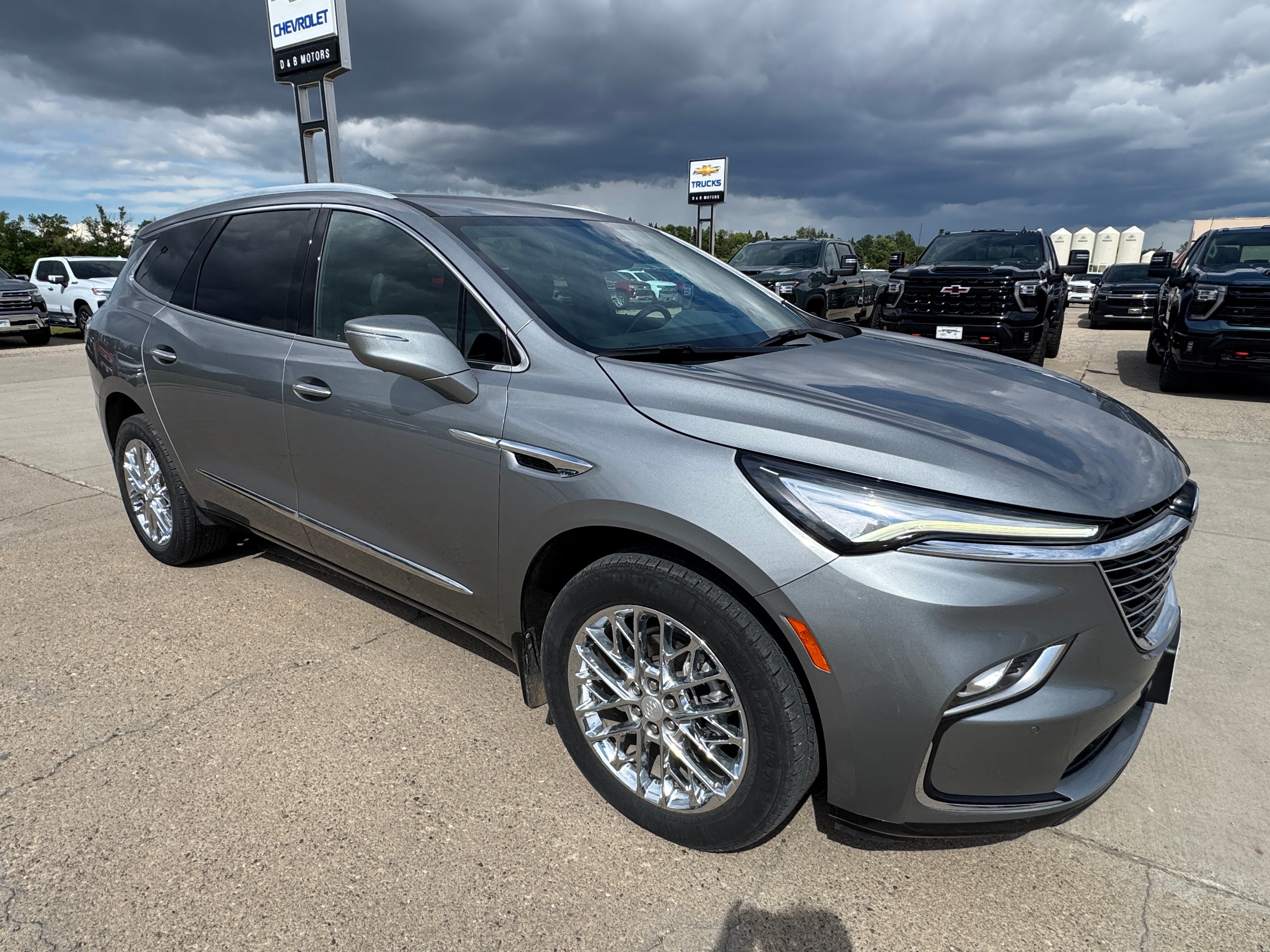 2023 Buick Enclave Premium in Moonstone Gray Metallic — front three-quarter view