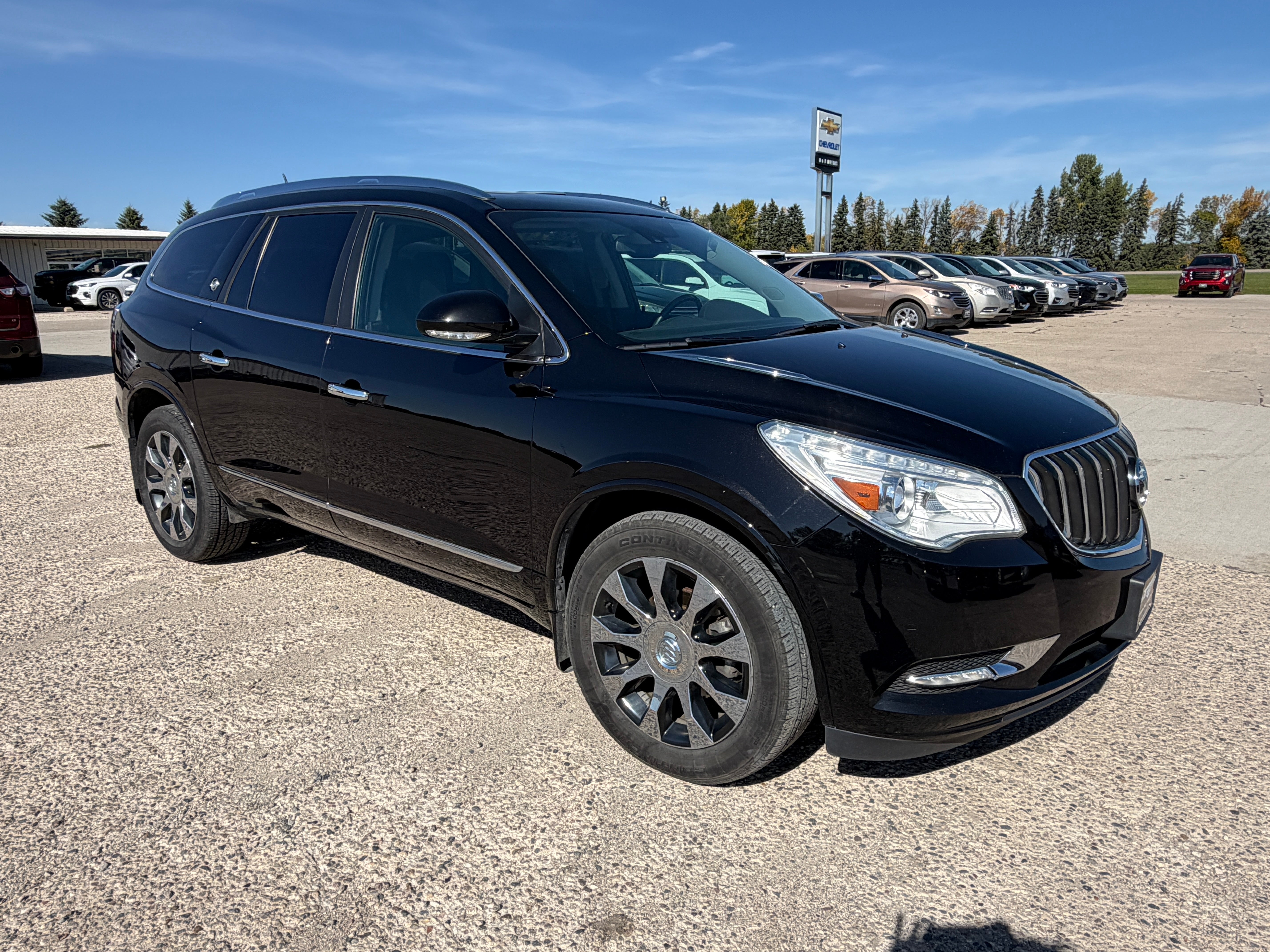 2017 Buick Enclave Premium in Ebony Twilight Metallic — front three-quarter view
